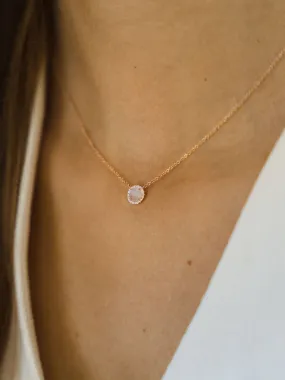 Diamond Bodhi Necklace | 14K Rose Gold