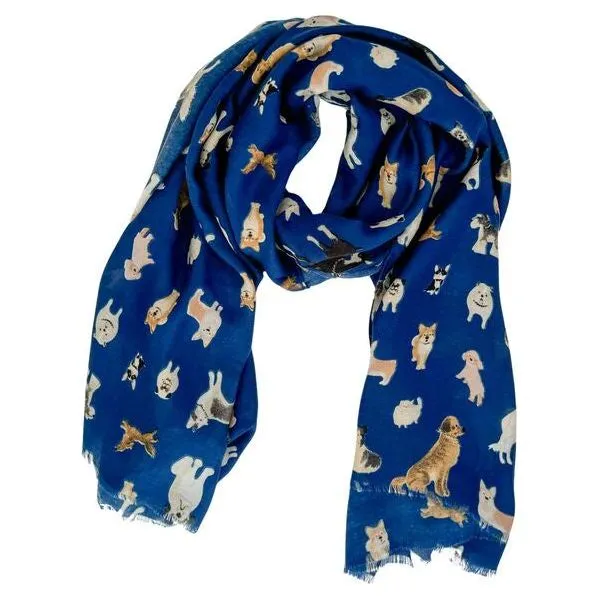 Dog Park Blue Scarf