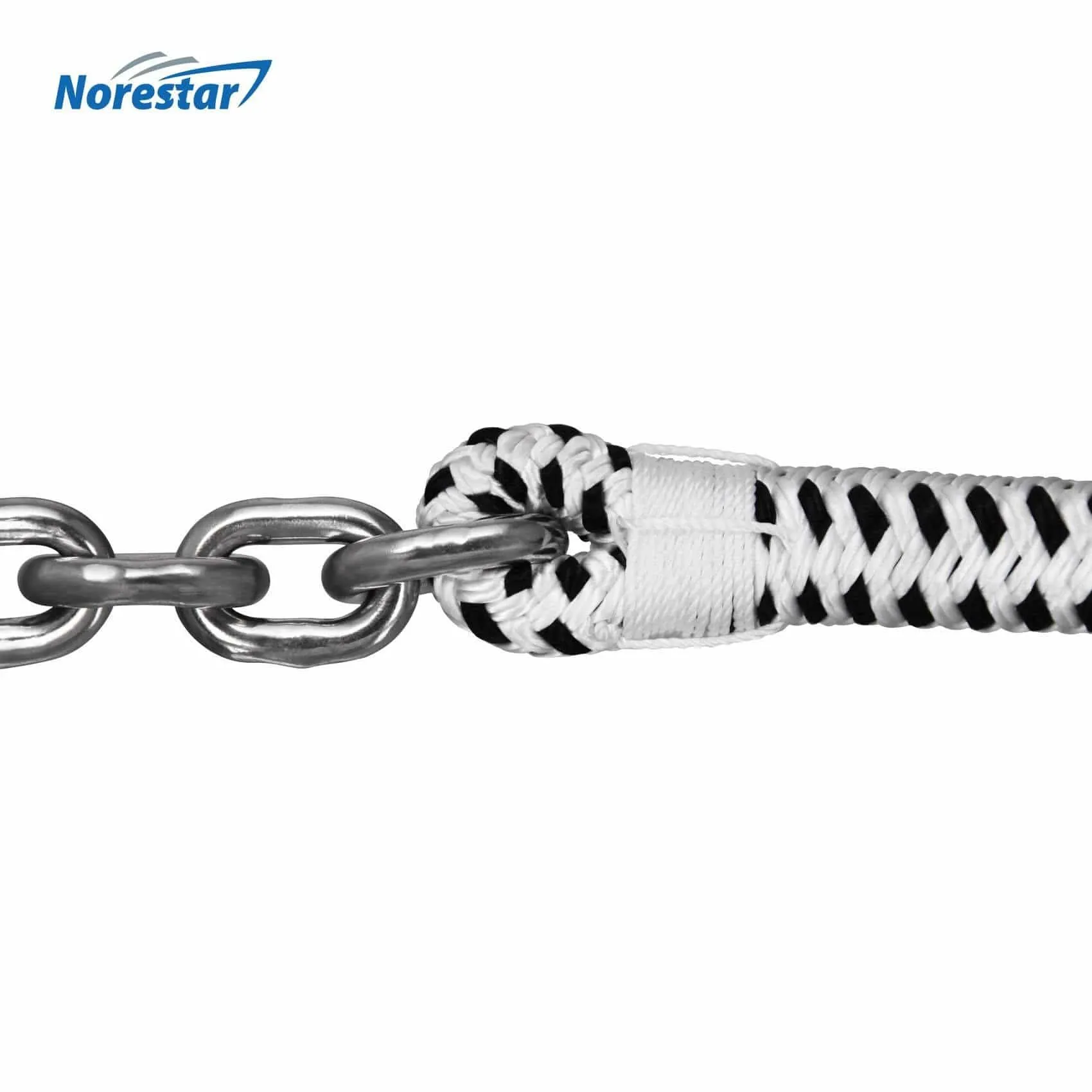 Double-Braided Nylon Windlass Rope & Stainless Steel Chain (Prespliced 1/4" HT G4 Chain)