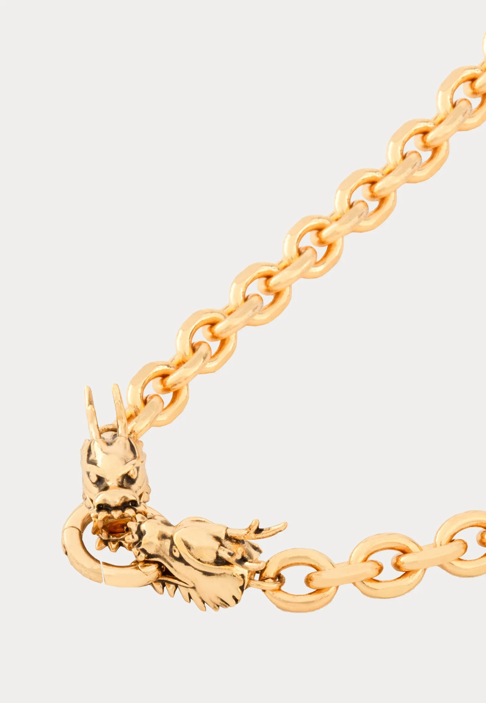 Dragon Choker Chain Necklace - Gold