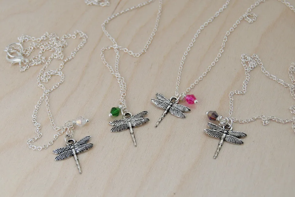 Dragonfly BFF Necklace (Sold Singly) | Best Friend Necklace | BFF Jewelry | Silver Dragonfly Charm Necklace