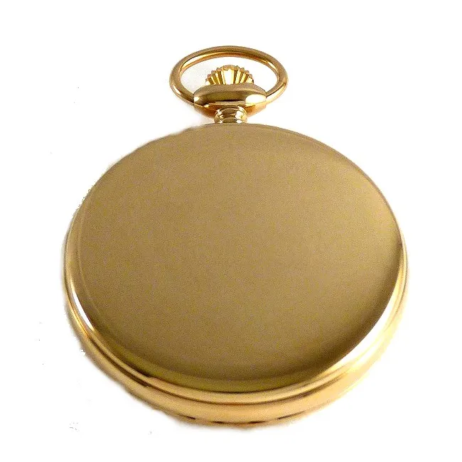 Dueber Model 28 Pocket Watch with Swiss Made Mechanical Movement, Gold Plated Steel Case