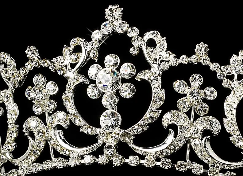 Elegant Antique Style Crystal Bridal Tiara