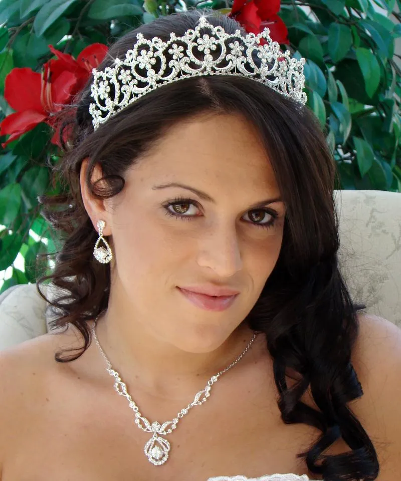 Elegant Antique Style Crystal Bridal Tiara