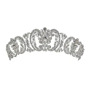 Emilia Vintage Crystal Silver Tiara