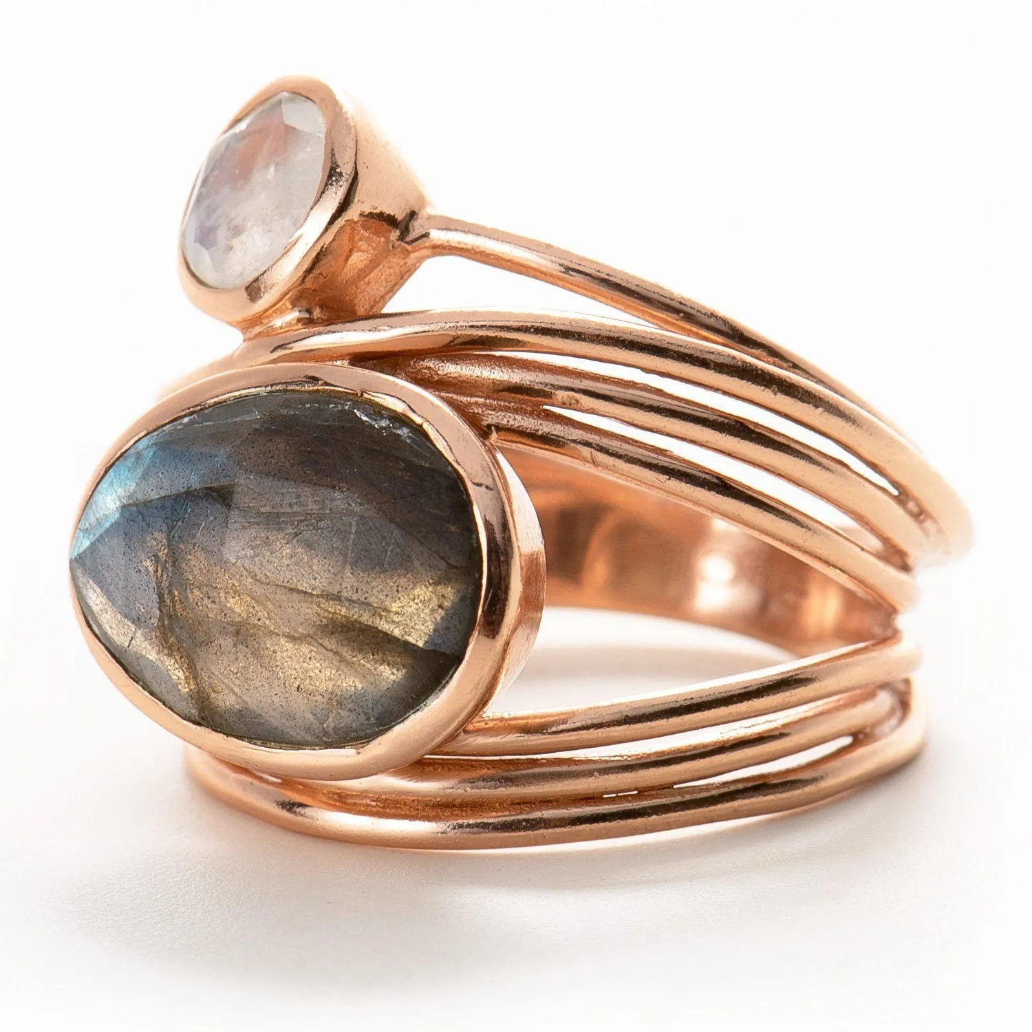 Emmy Ring (Labradorite & Moonstone)