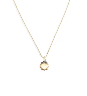 Engravable Birthstone Pendant : Fine Diamond Cut Curb Necklace