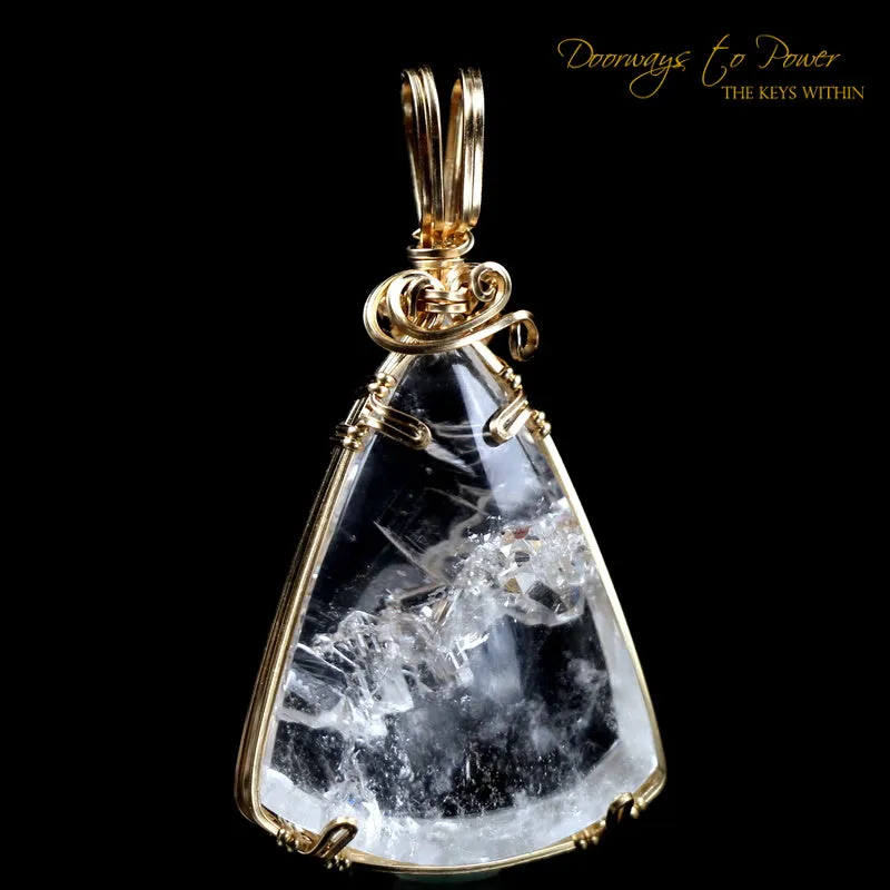 Era of Light Lemurian Manifestation Quartz Pendant 14k Reserved