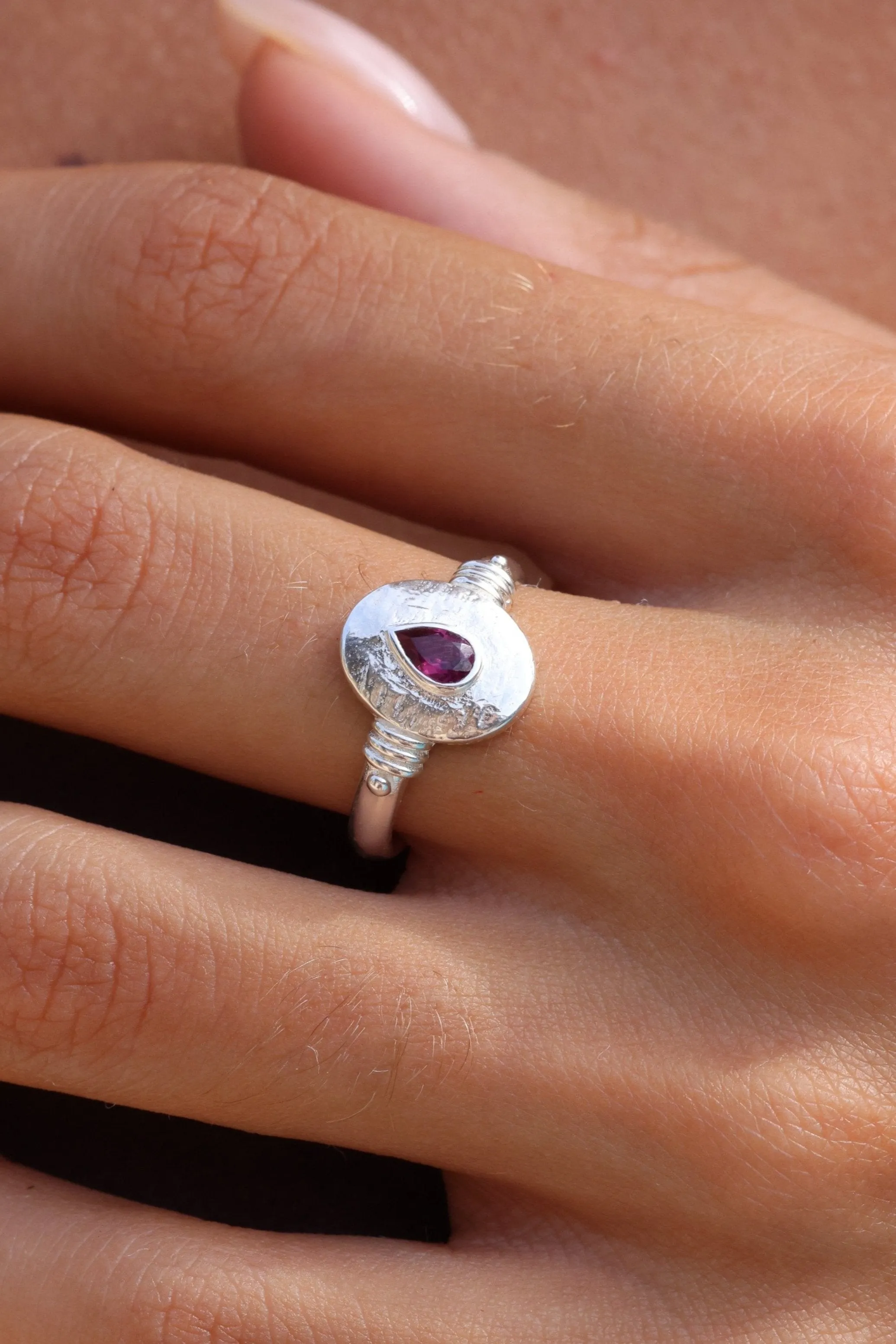 Esme Rhodolite Silver Ring