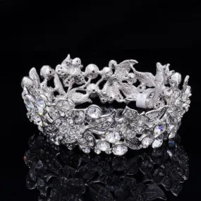 Exquisite Austrian Crystal Round Flower Tiaras Crown SHA8653A