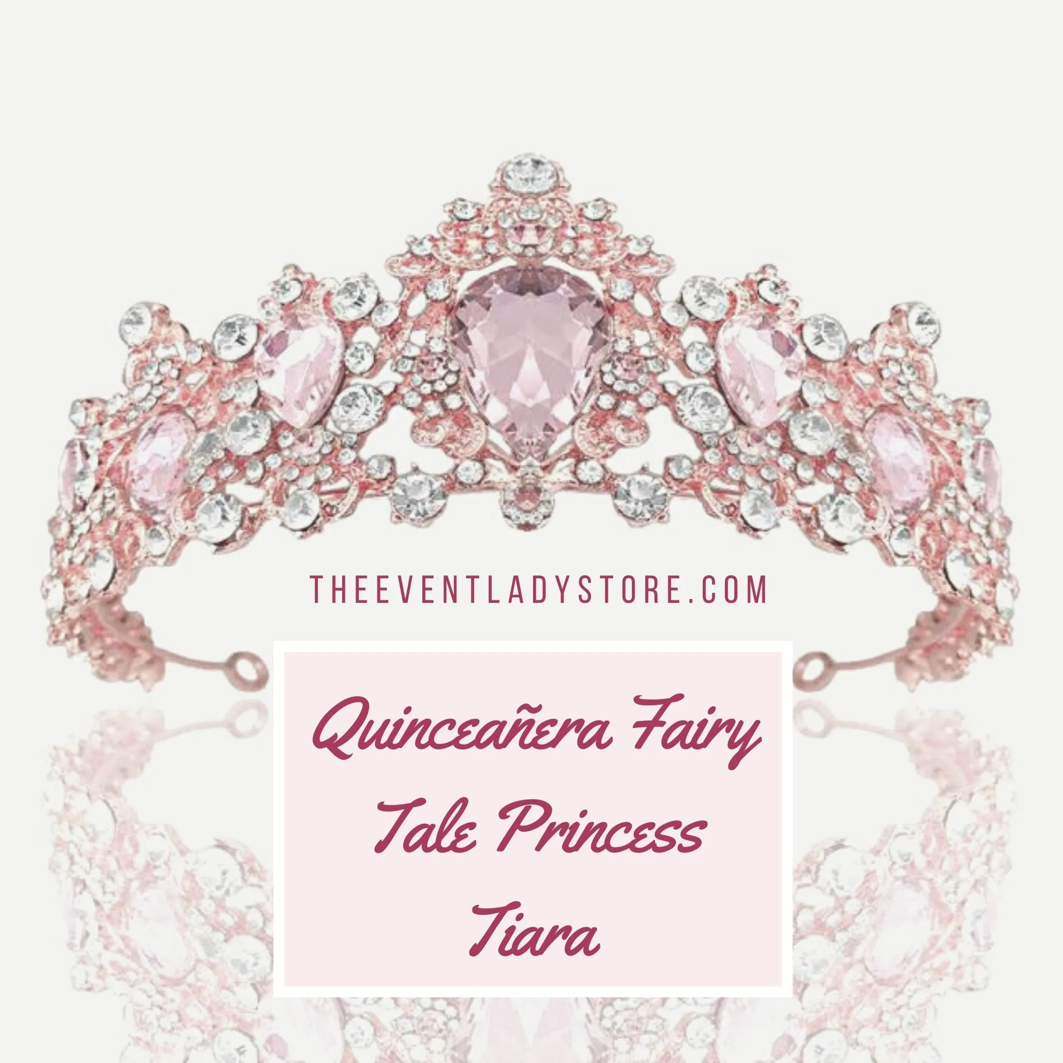 Fabulosa Princess Quinceanera Tiara Headpiece - Mis Quince Crown