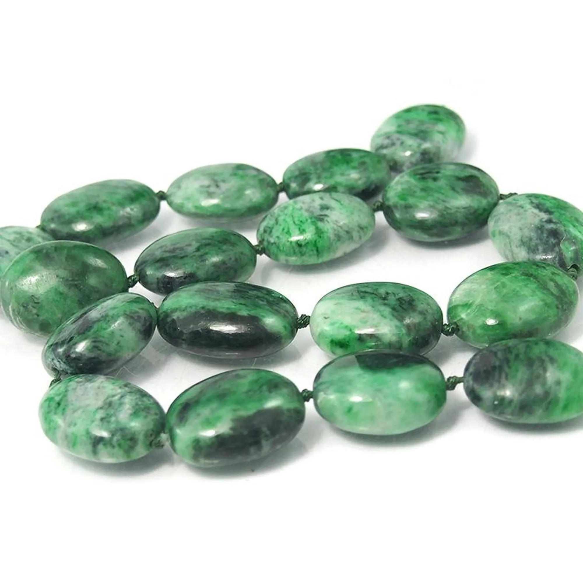 Fine Jade Smooth Oval Strand