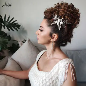 floral wedding hair piece