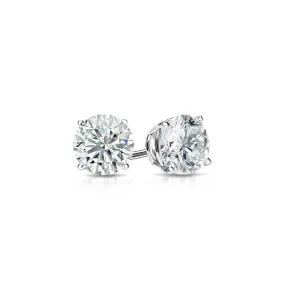 Four-Prong Diamond Stud Earrings