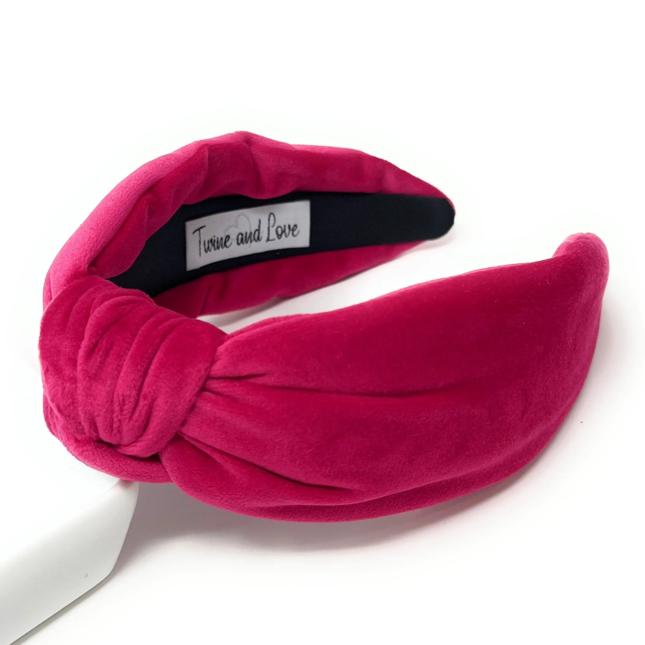 Fuchsia Velour Knot Headband