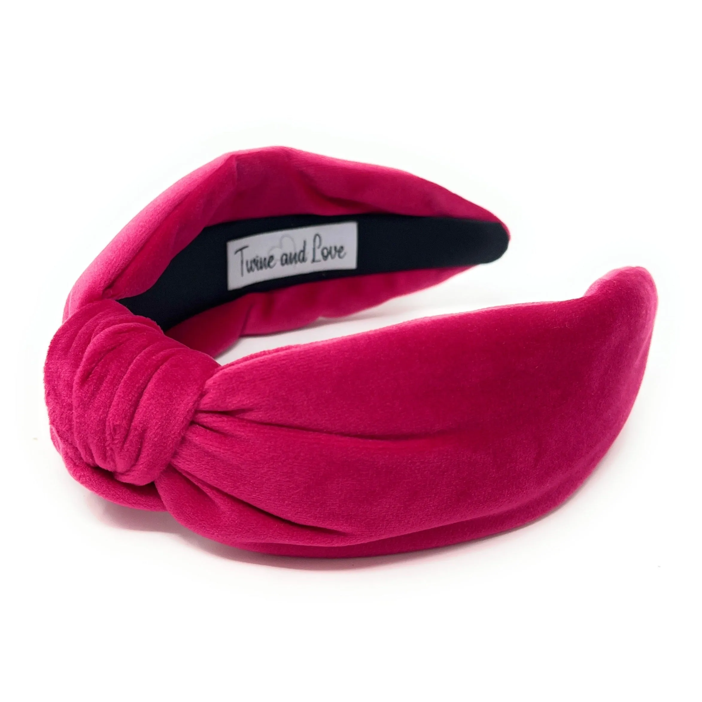 Fuchsia Velour Knot Headband