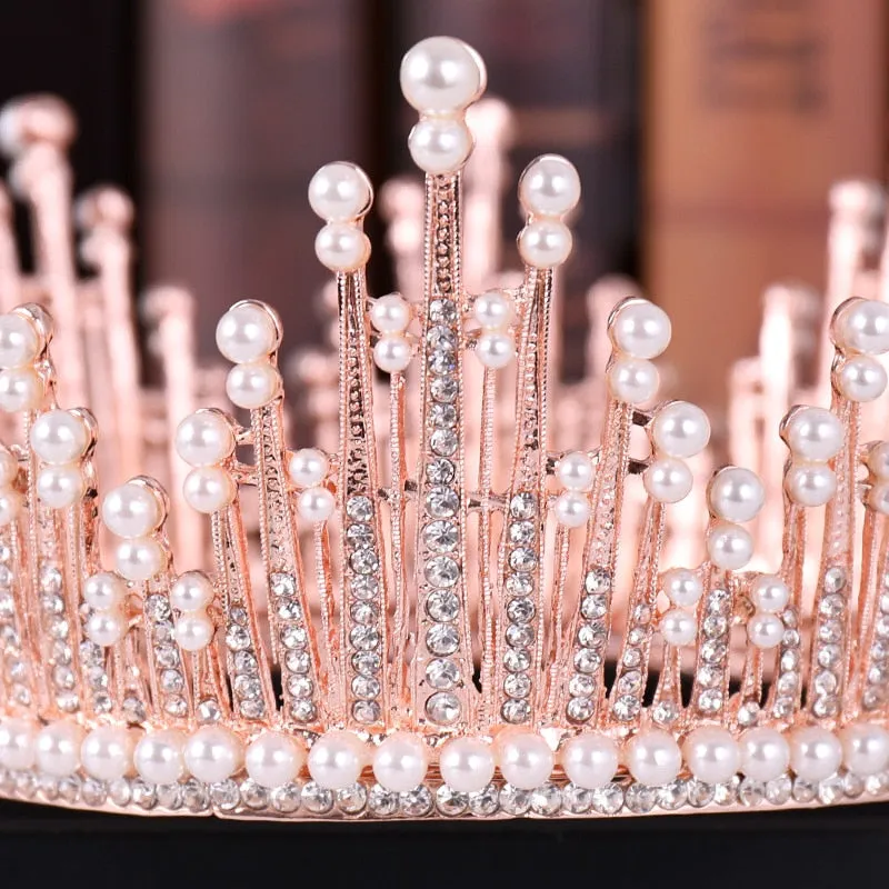 Full Crystal Queen Tiara Crown Wedding Bridal Pageant Hair Ornament Accessory