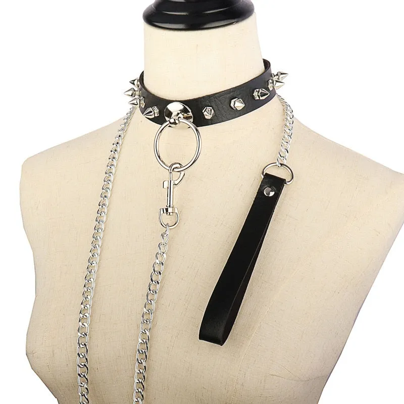 Funki Buys | Necklaces | Women's Punk Harajuku Black PU Leather Choker