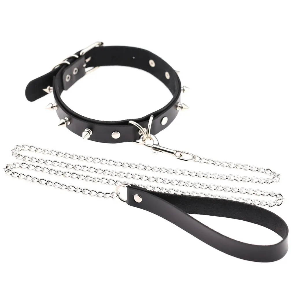 Funki Buys | Necklaces | Women's Punk Harajuku Black PU Leather Choker