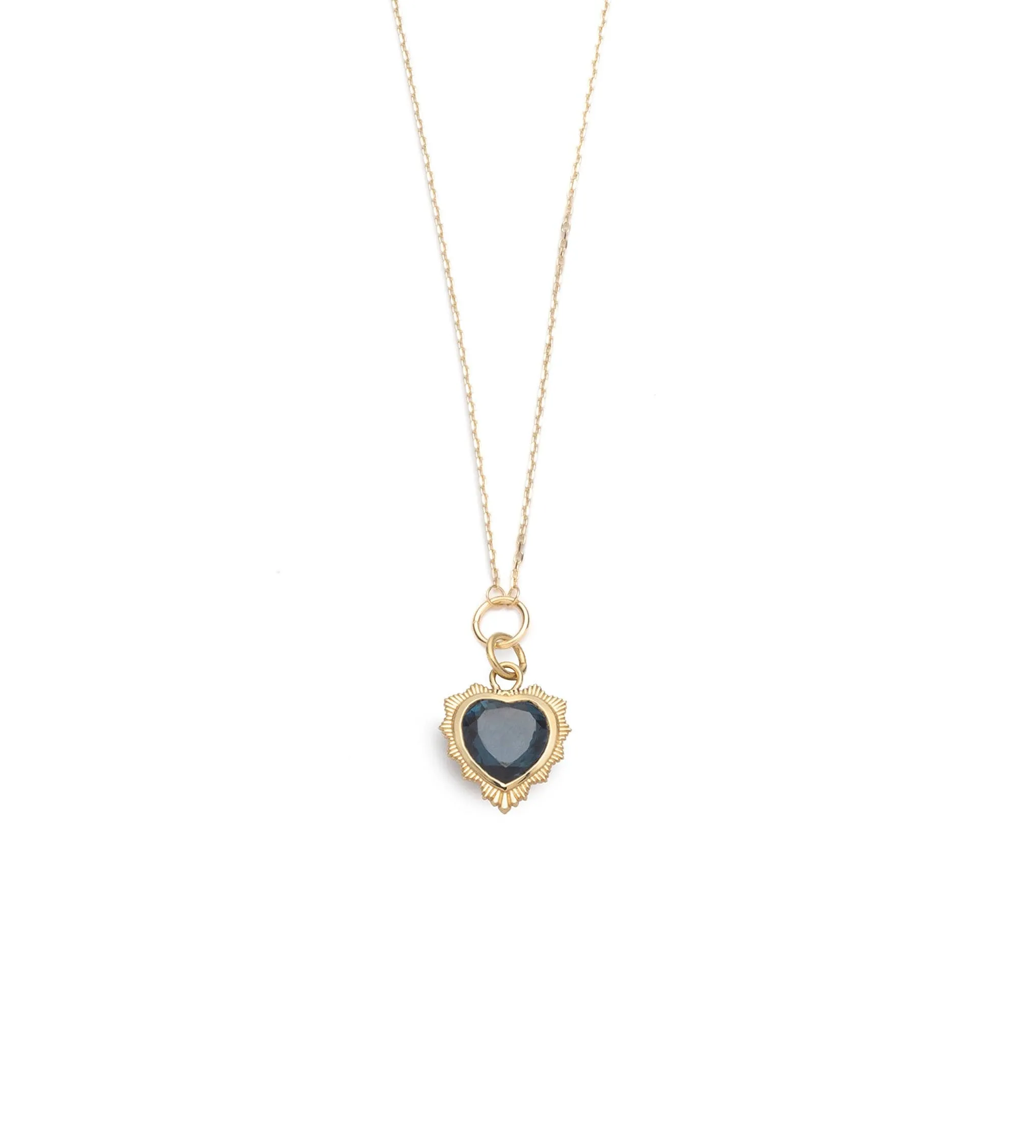 Gemstone Heart - Love :  Miniature Medallion Drop Necklace