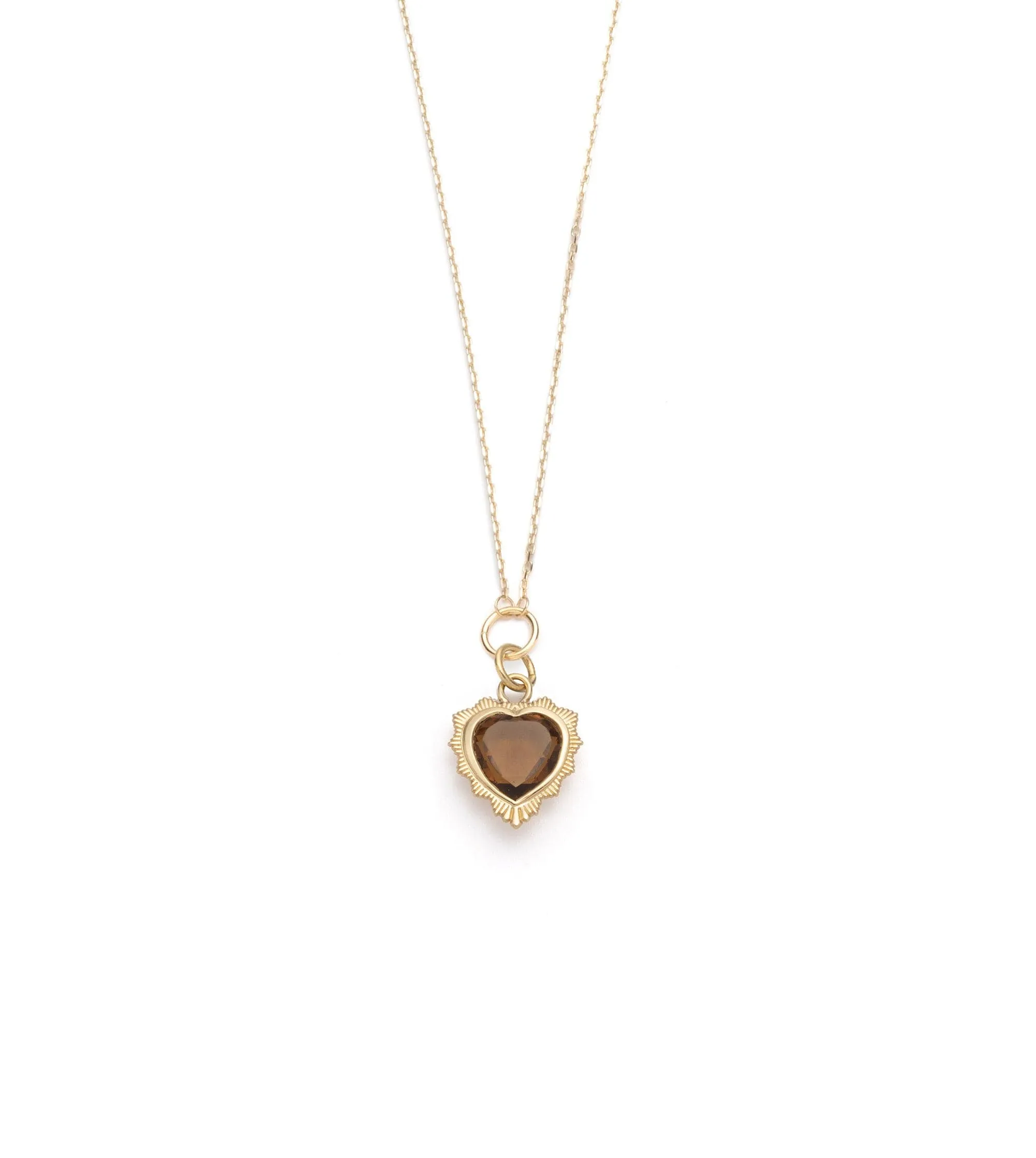 Gemstone Heart - Love :  Miniature Medallion Drop Necklace