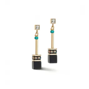 GeoCUBE® Iconic Nature Black Multicolour Chain Earrings 3035/21-1315