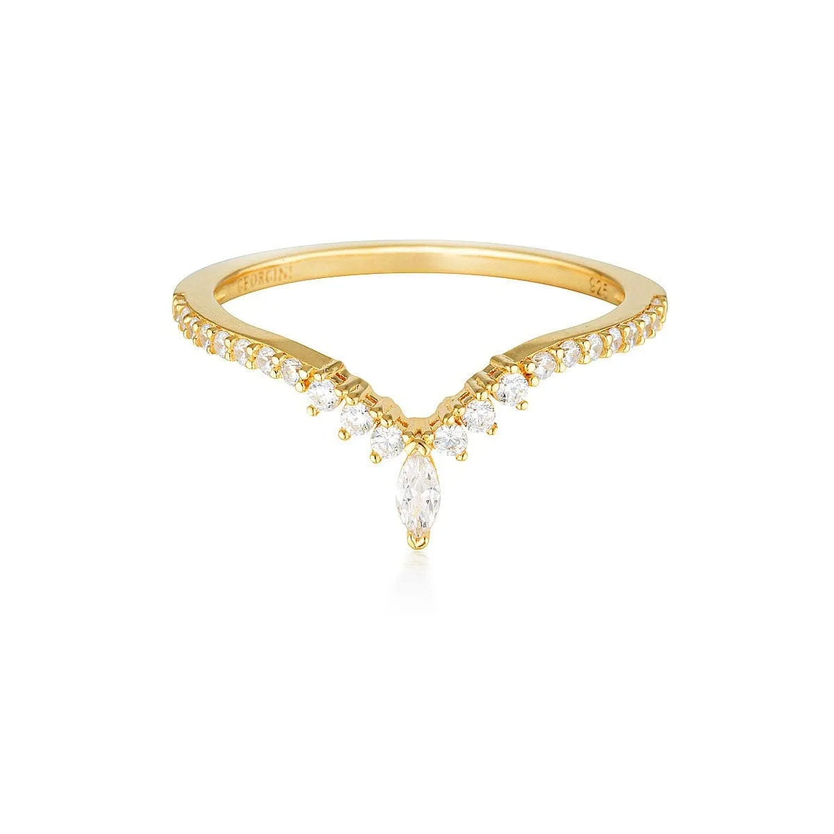 Georgini Rock Star Tiara Gold Ring - 8