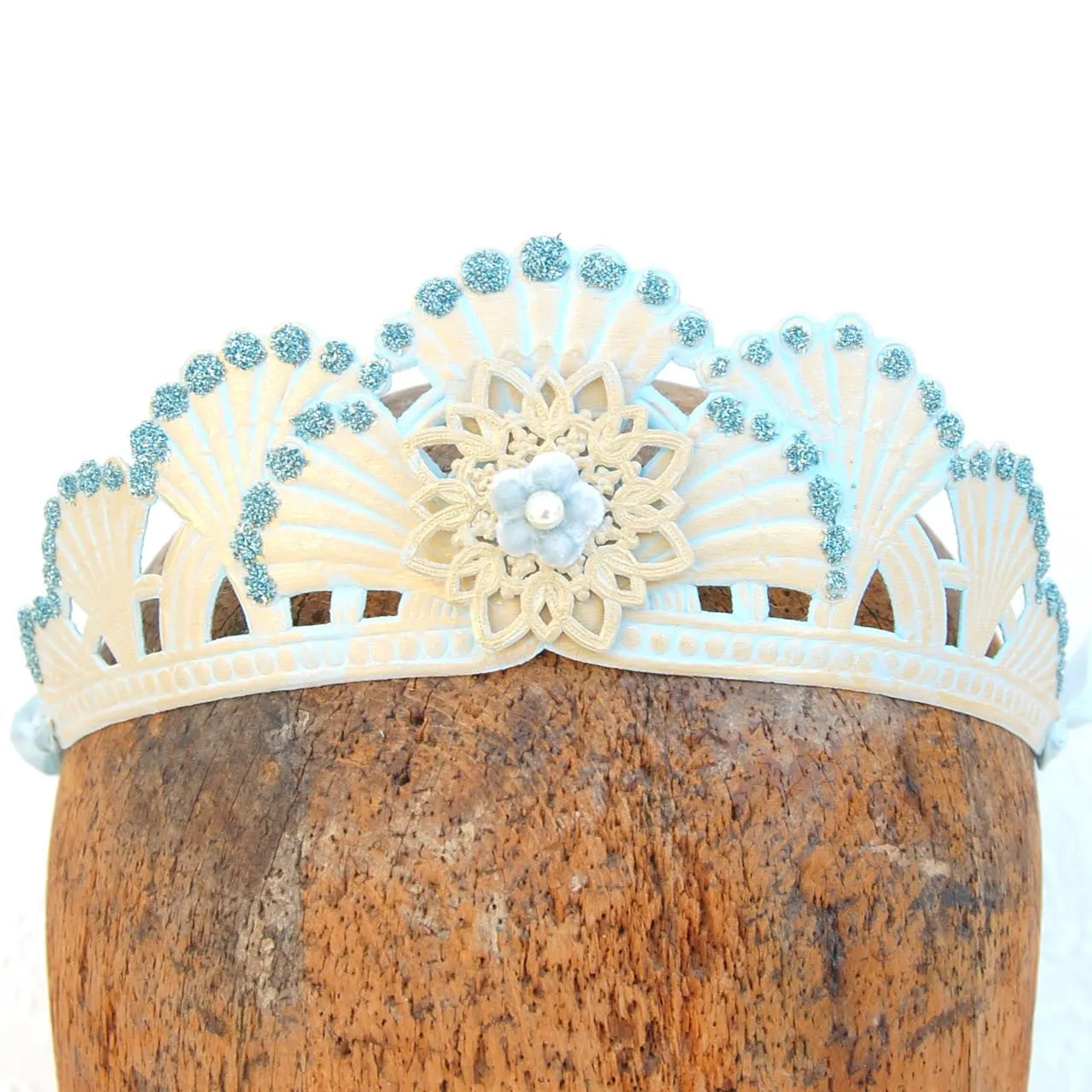 Glittered Fanfare Embossed Tiara