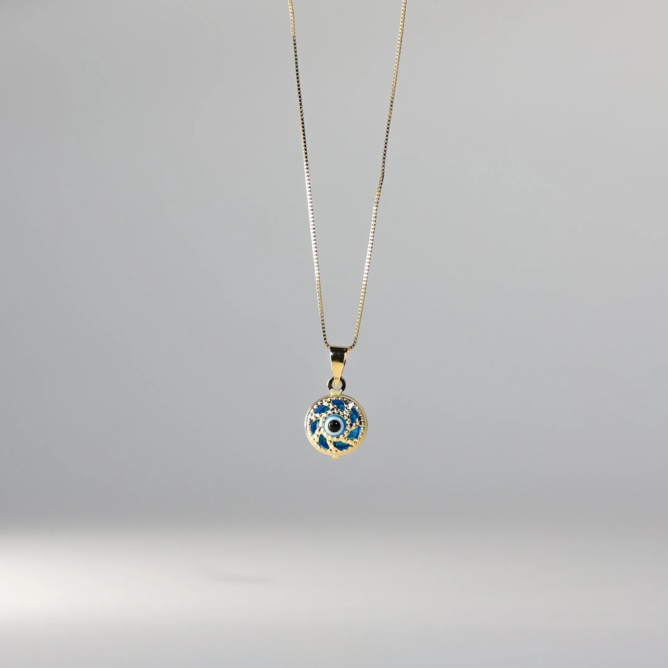 Gold Evil Eye Hamsa Pendant - Model 1716