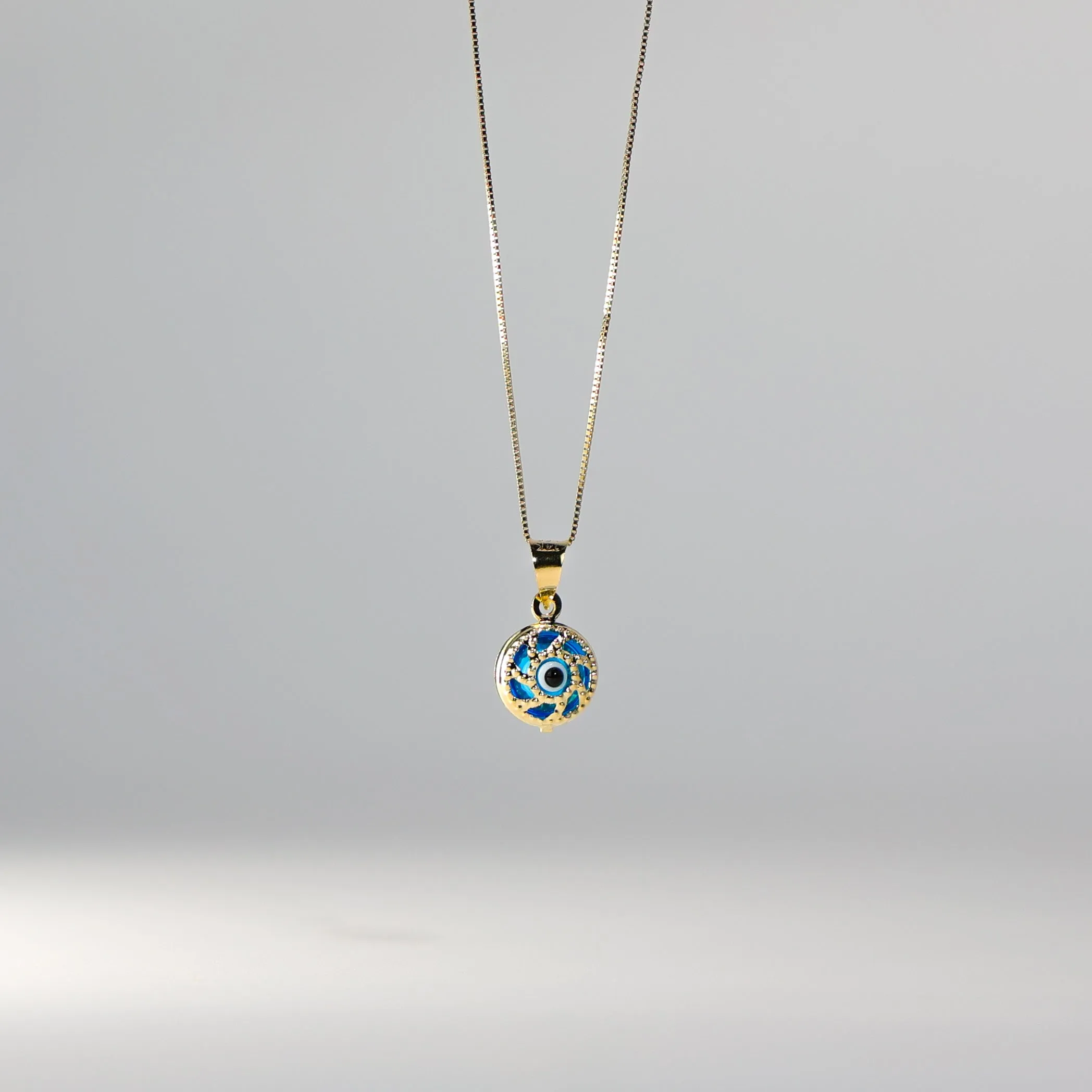 Gold Evil Eye Hamsa Pendant - Model 1716