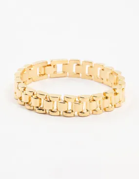 Gold Plated Watch Chain Bracelet