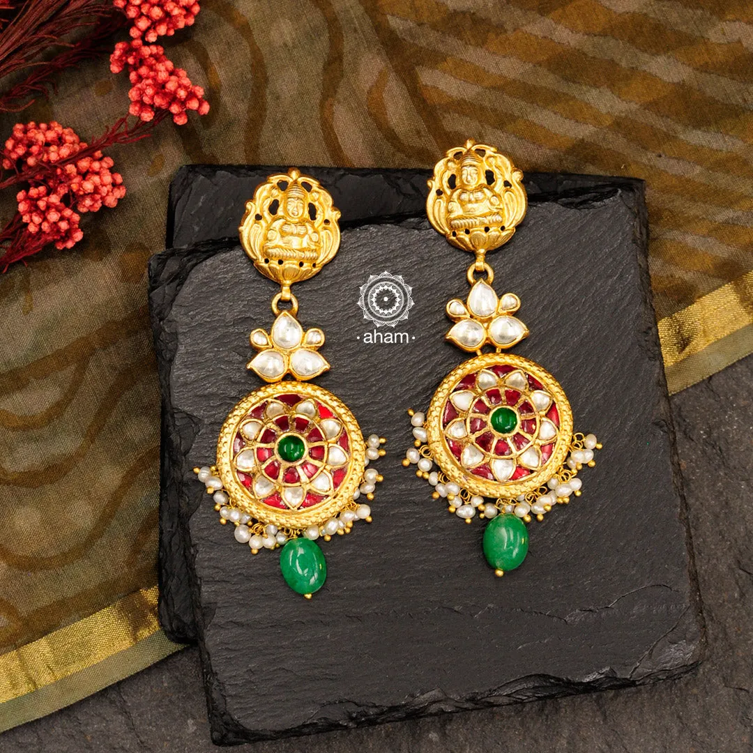 Gold Polish Silver Kundan Evergreen Choker Set