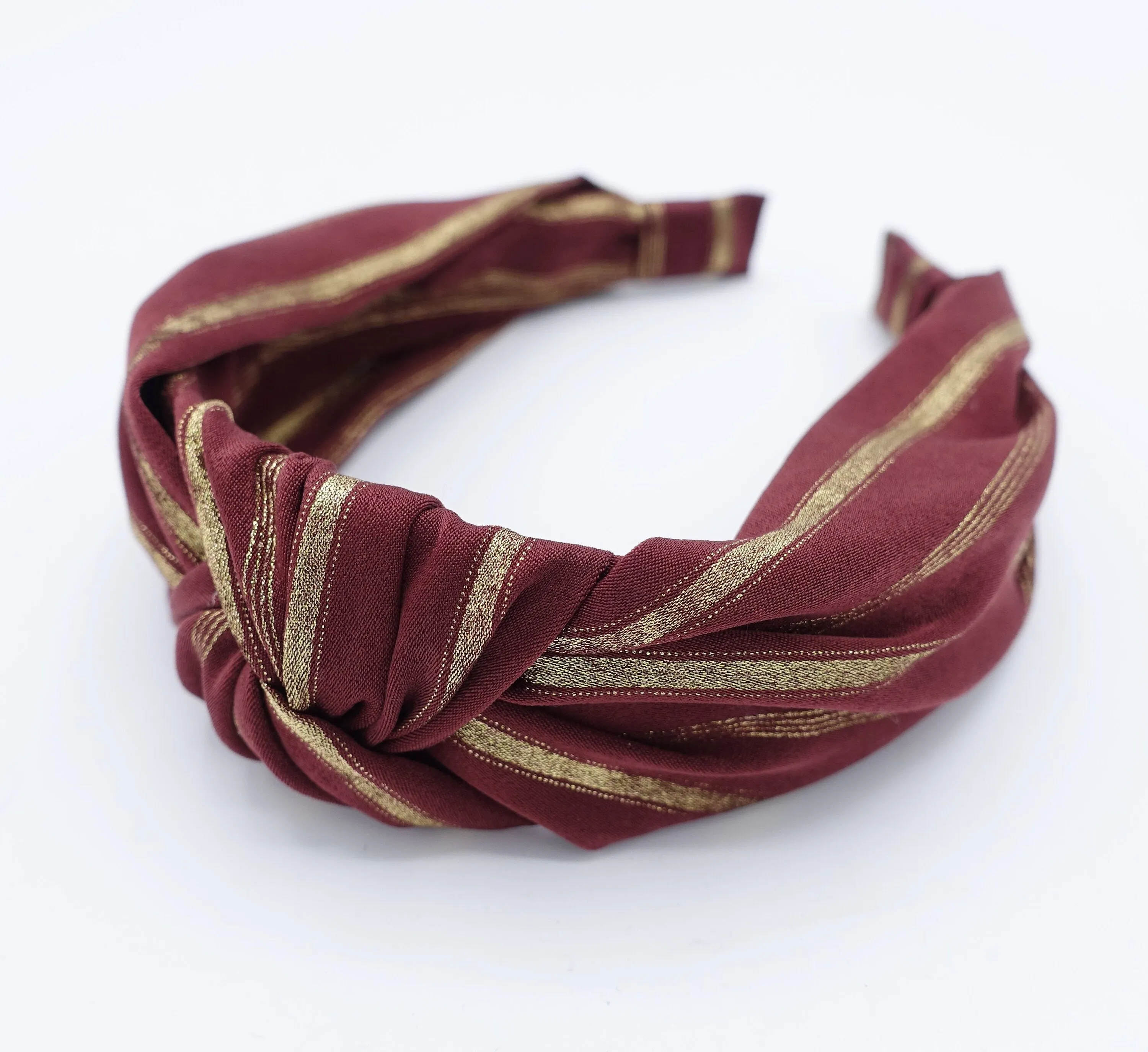 golden stripe knotted headband