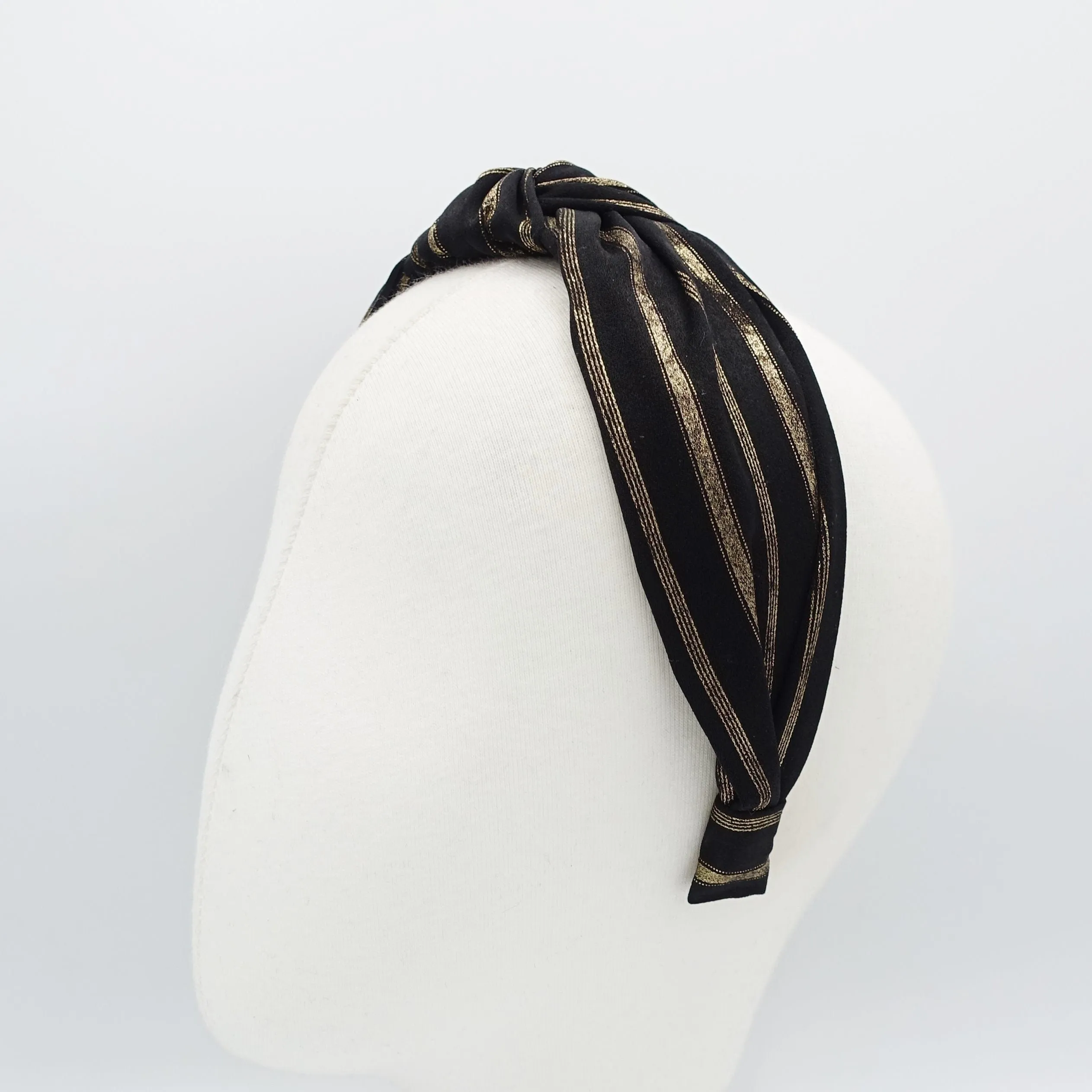 golden stripe knotted headband