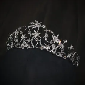 Gorgeous Antique Stars & Starbursts Bridal Tiara Headpiece