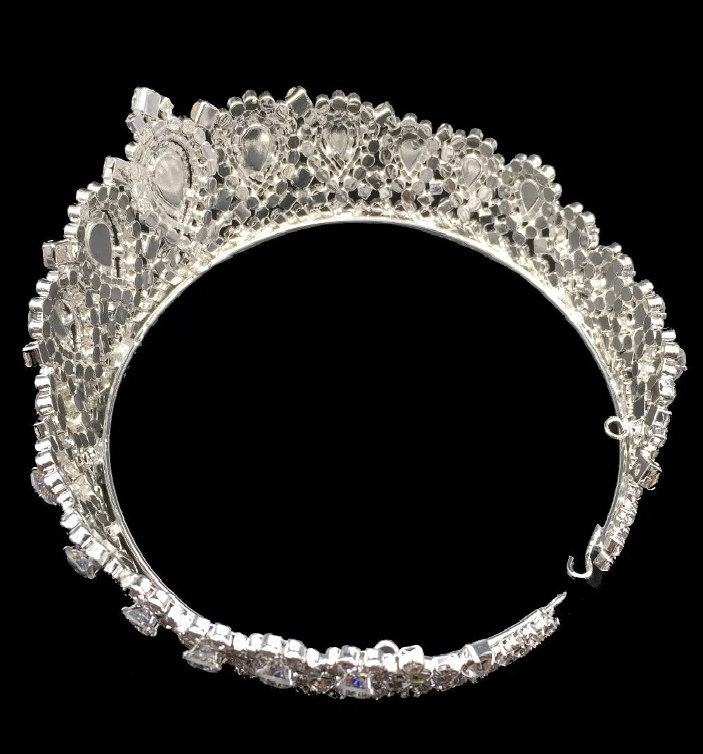 Gorgeous Royal Crystal Zircon Bridal Full Circle Tiara