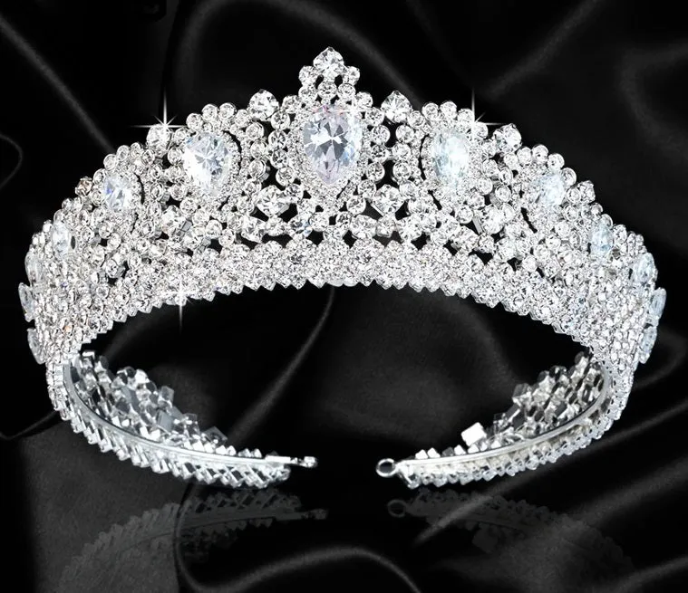 Gorgeous Royal Crystal Zircon Bridal Full Circle Tiara