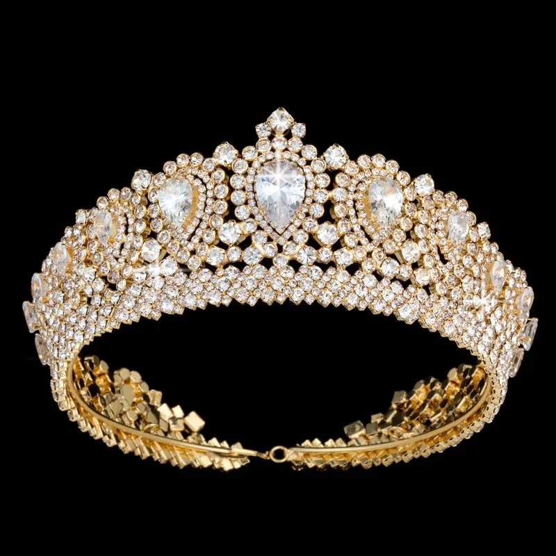 Gorgeous Royal Crystal Zircon Bridal Full Circle Tiara