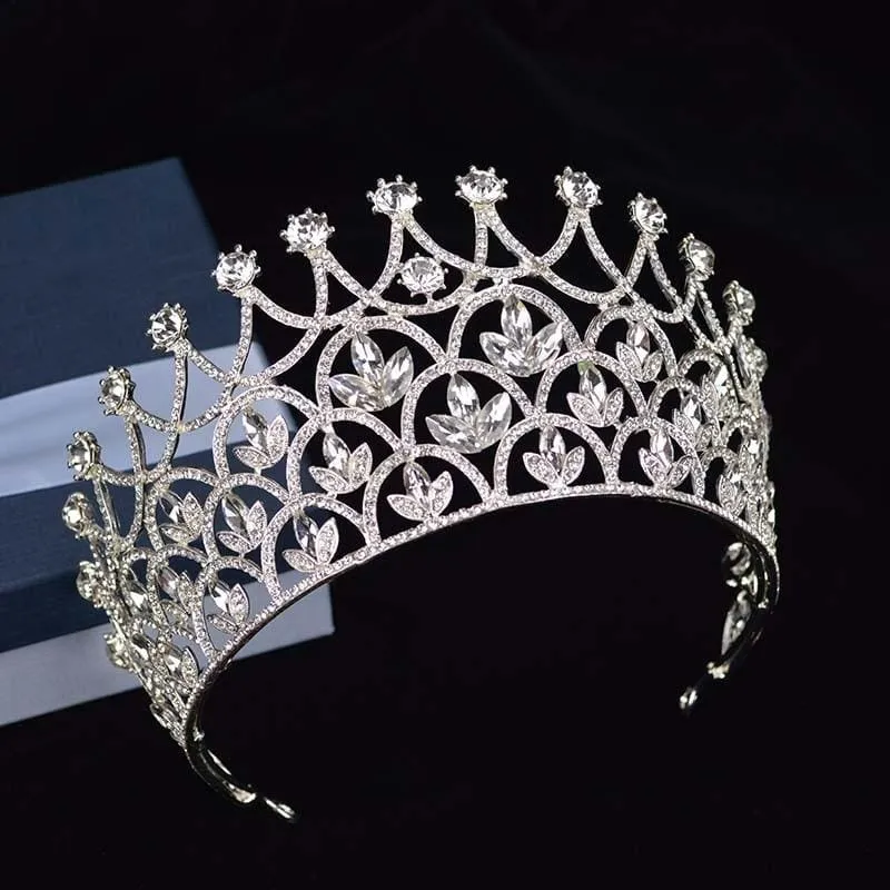 Gorgeous Sparkling Silver Big Wedding Pageant Tiaras