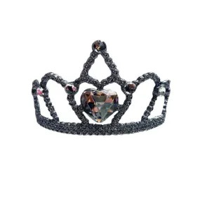 Grey Glitter Tiara with Heart