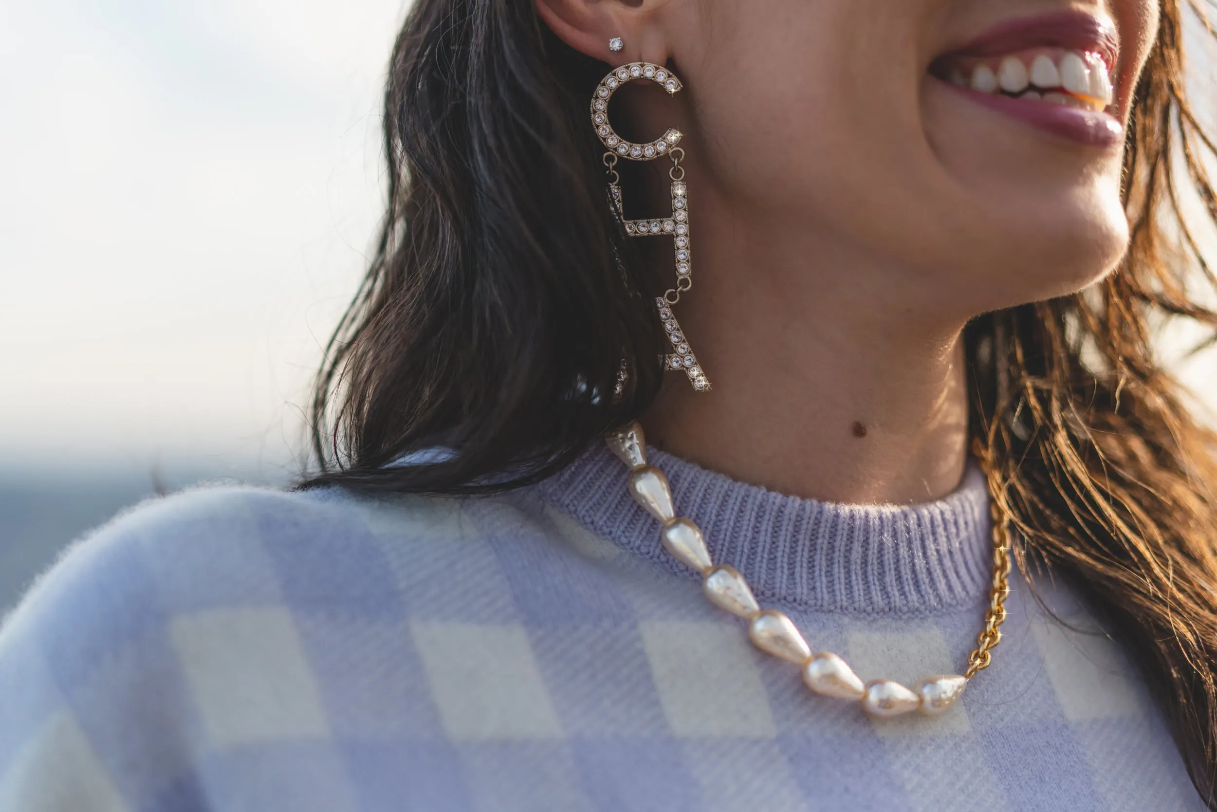 HALF CHAIN PEARL NECKLACE