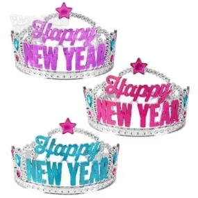 Happy New Year Tiara (Pink Or Blue) 1 piece