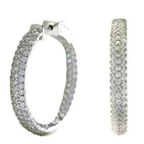 Heija CZ Inside Out Hoop Earrings | 30mm