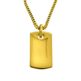 HipHopBling Gold Dog Tag Pendant