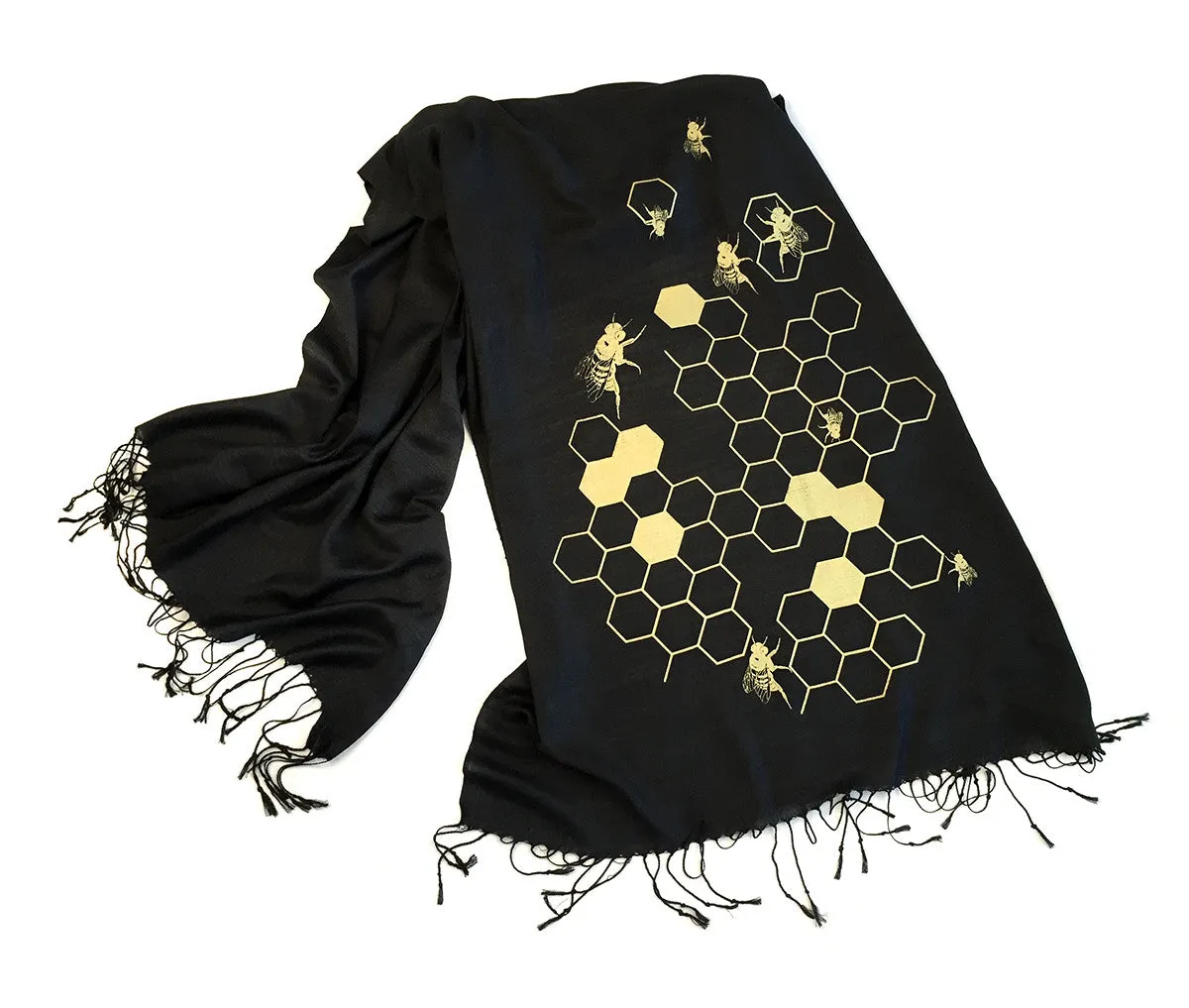 Honey Bee Scarf. "Oh Honey!" Pashmina