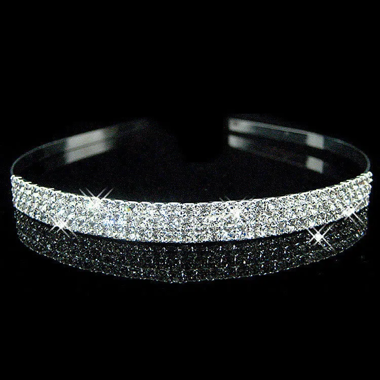 Hot fashion female girl rhinestone crystal Headband bandage on his head Bride Wedding Tiara crown hair hoop accessories