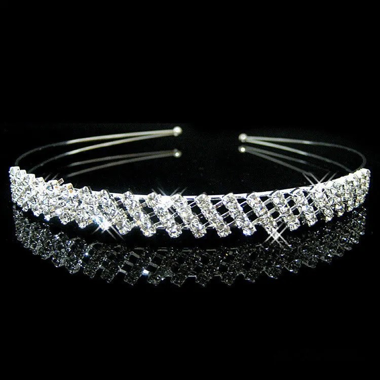 Hot fashion female girl rhinestone crystal Headband bandage on his head Bride Wedding Tiara crown hair hoop accessories