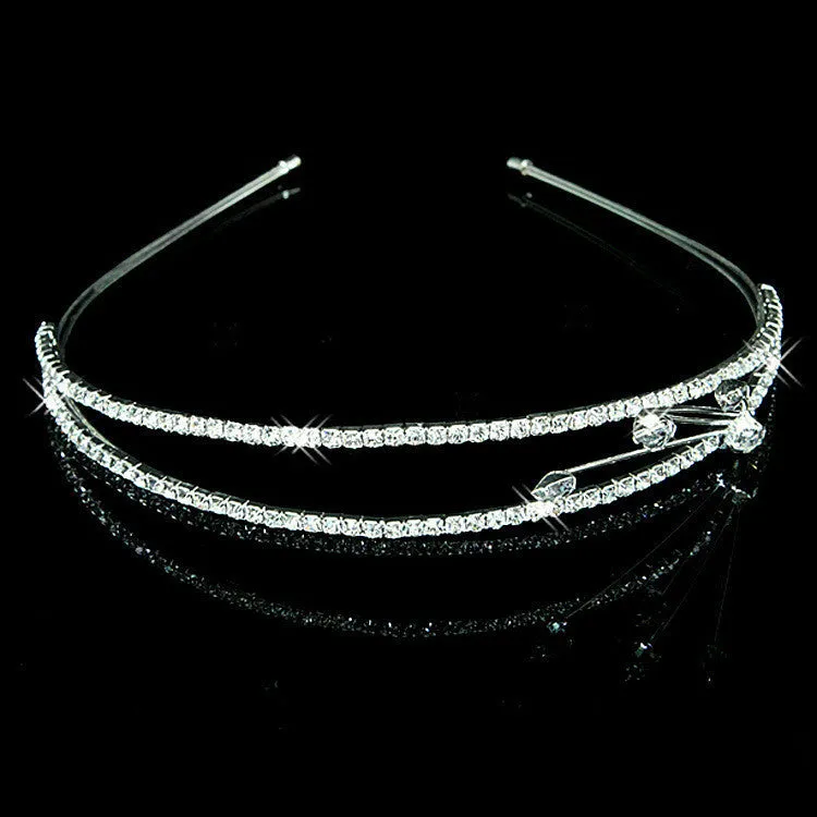 Hot fashion female girl rhinestone crystal Headband bandage on his head Bride Wedding Tiara crown hair hoop accessories