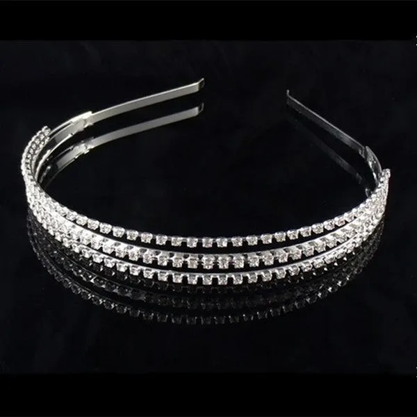 Hot fashion female girl rhinestone crystal Headband bandage on his head Bride Wedding Tiara crown hair hoop accessories