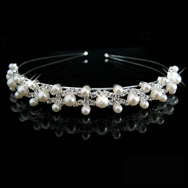 Hot fashion female girl rhinestone crystal Headband bandage on his head Bride Wedding Tiara crown hair hoop accessories